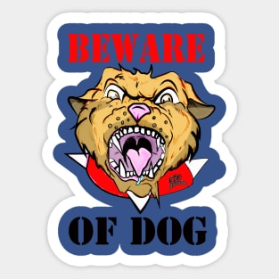 Beware Of Dog by GT Artland Sticker